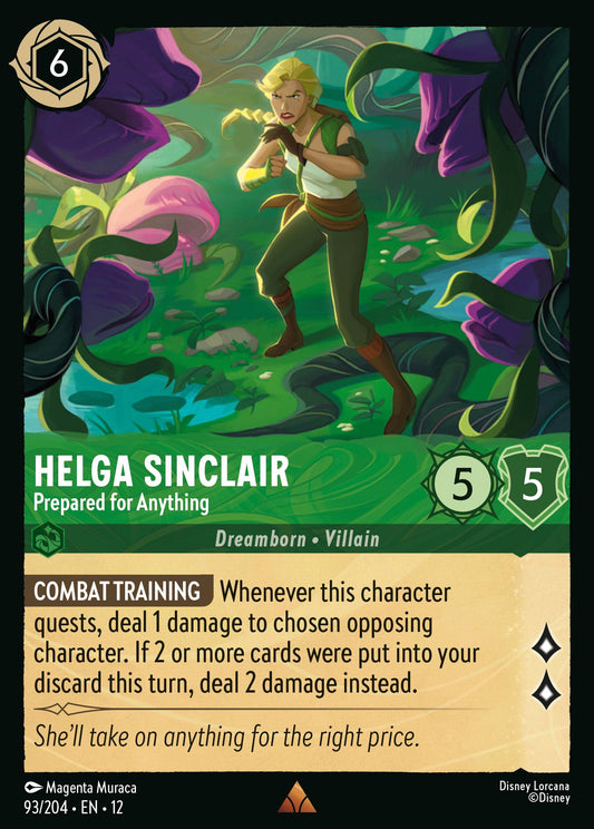 Helga Sinclair - Prepared for Anything - Rare Lorcana Card