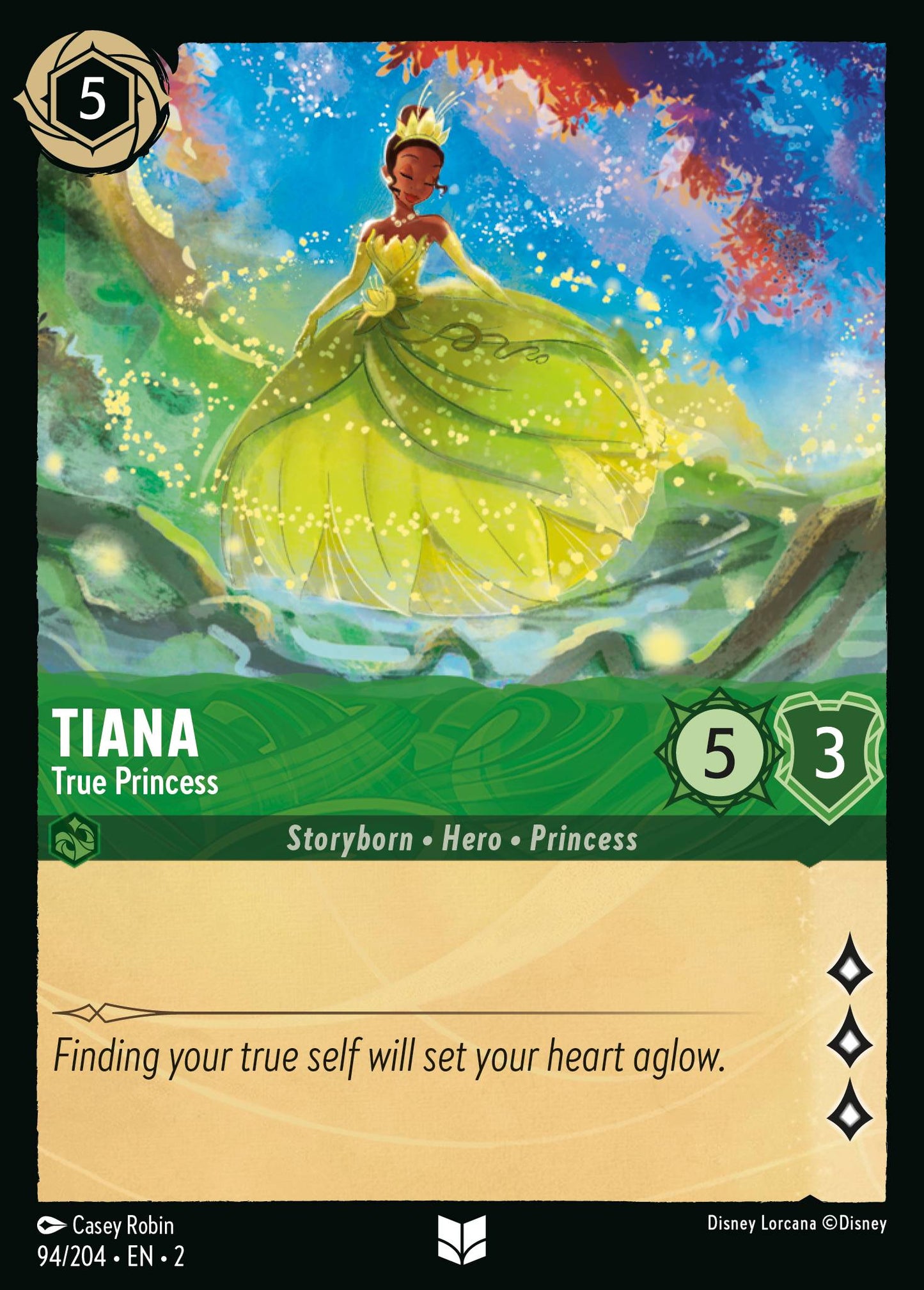 Tiana - True Princess - Uncommon Lorcana Card