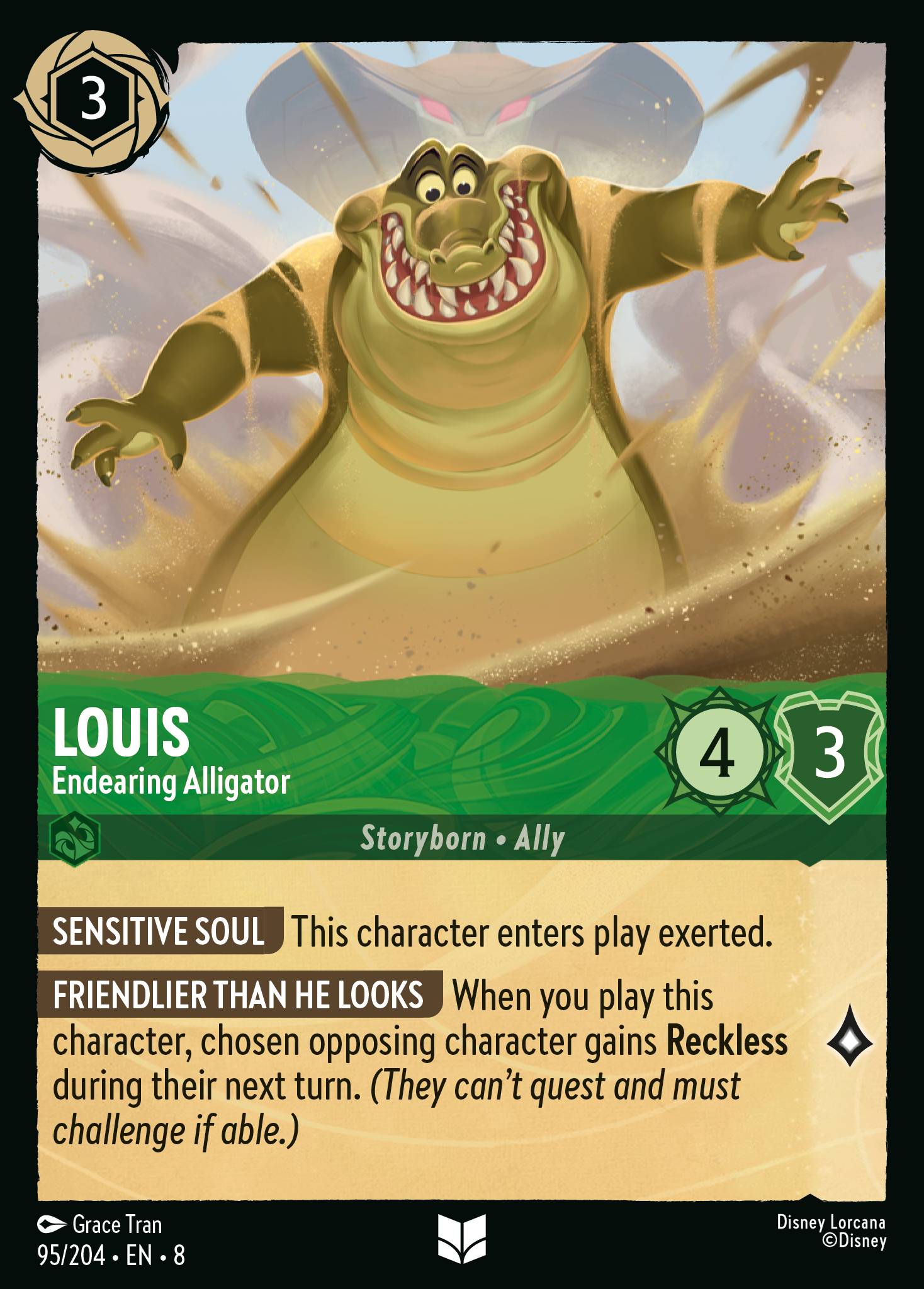 Louis - Endearing Alligator - Uncommon Lorcana Card