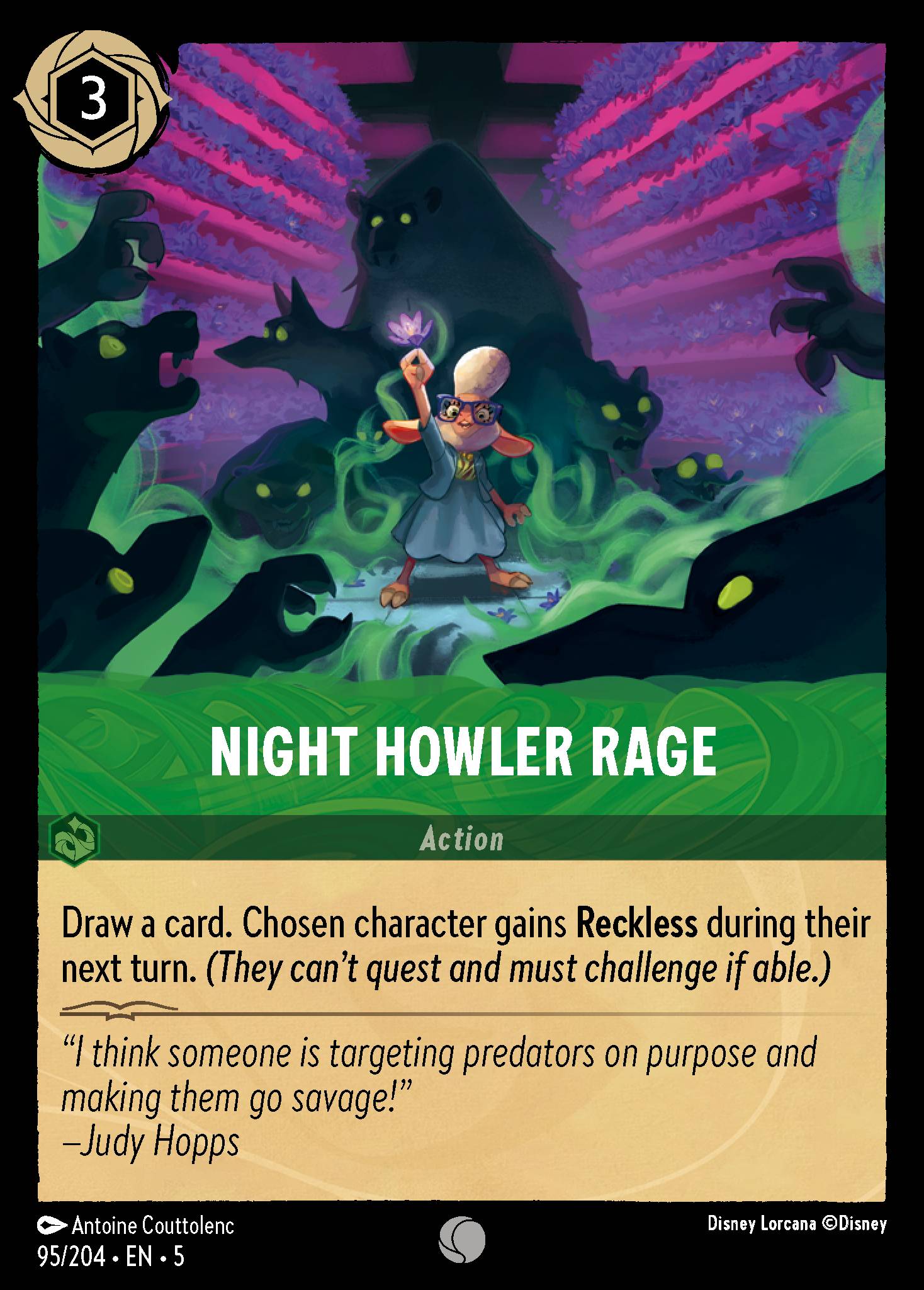 Night Howler Rage - Common Lorcana Card