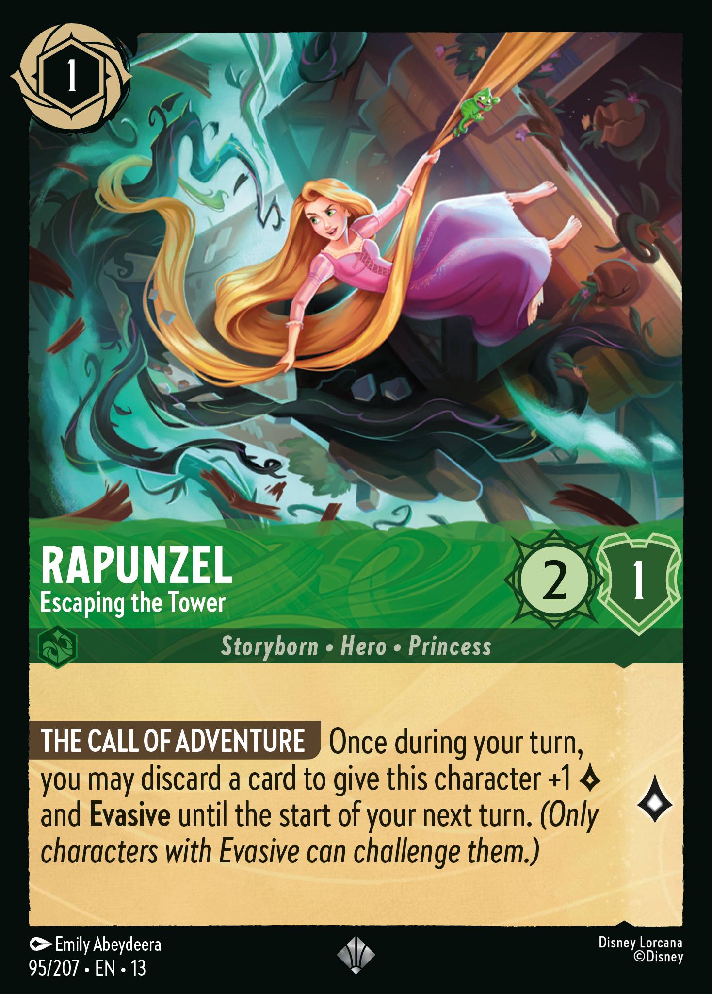 Rapunzel - Escaping the Tower - Super Rare Lorcana Card