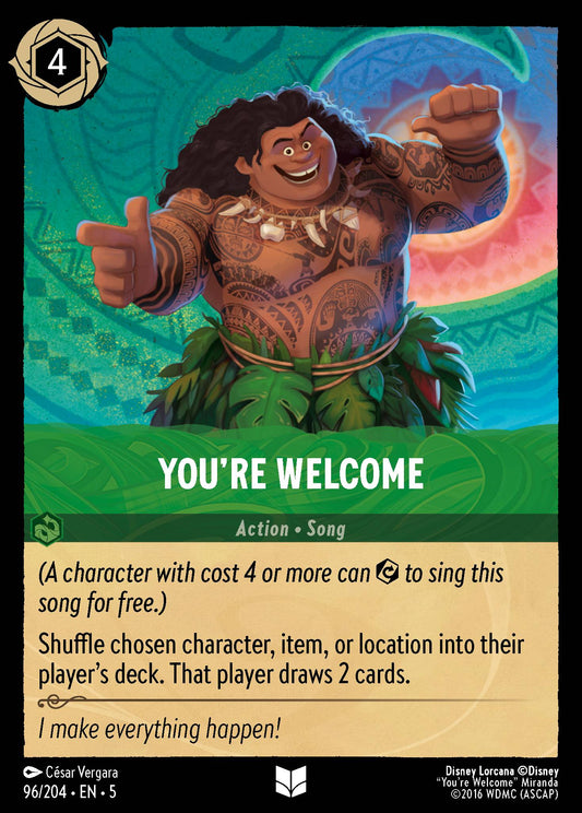 You're Welcome - Uncommon Lorcana Card