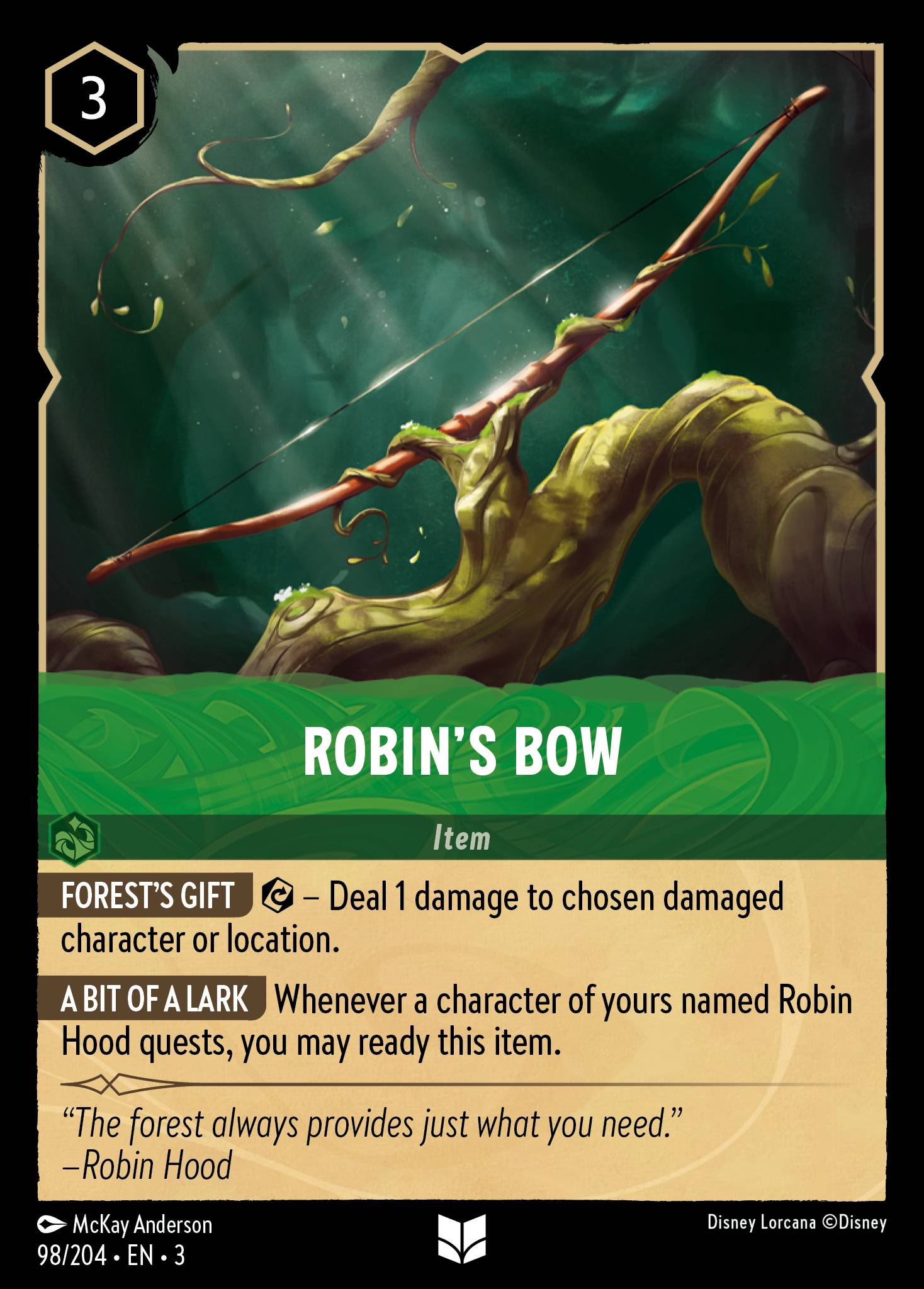 Robin's Bow - Uncommon Lorcana Card