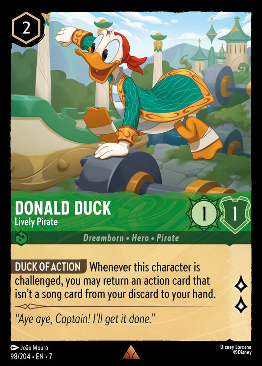 Donald Duck - Lively Pirate - Rare Lorcana Card