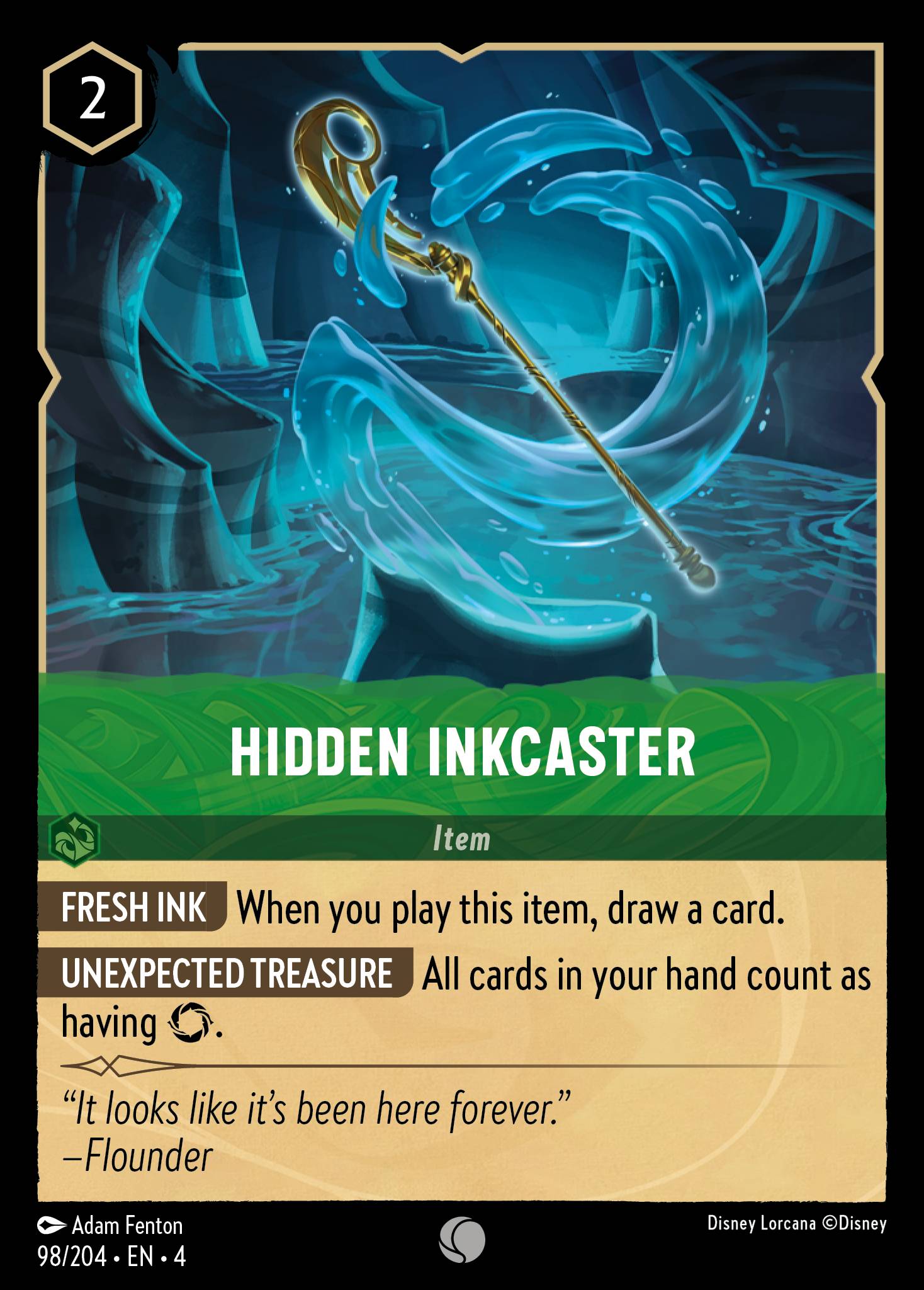 Hidden Inkcaster - Disney Lorcana Card