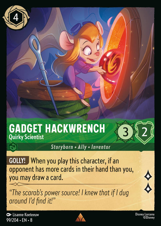 Gadget Hackwrench - Quirky Scientist - Rare Lorcana Card