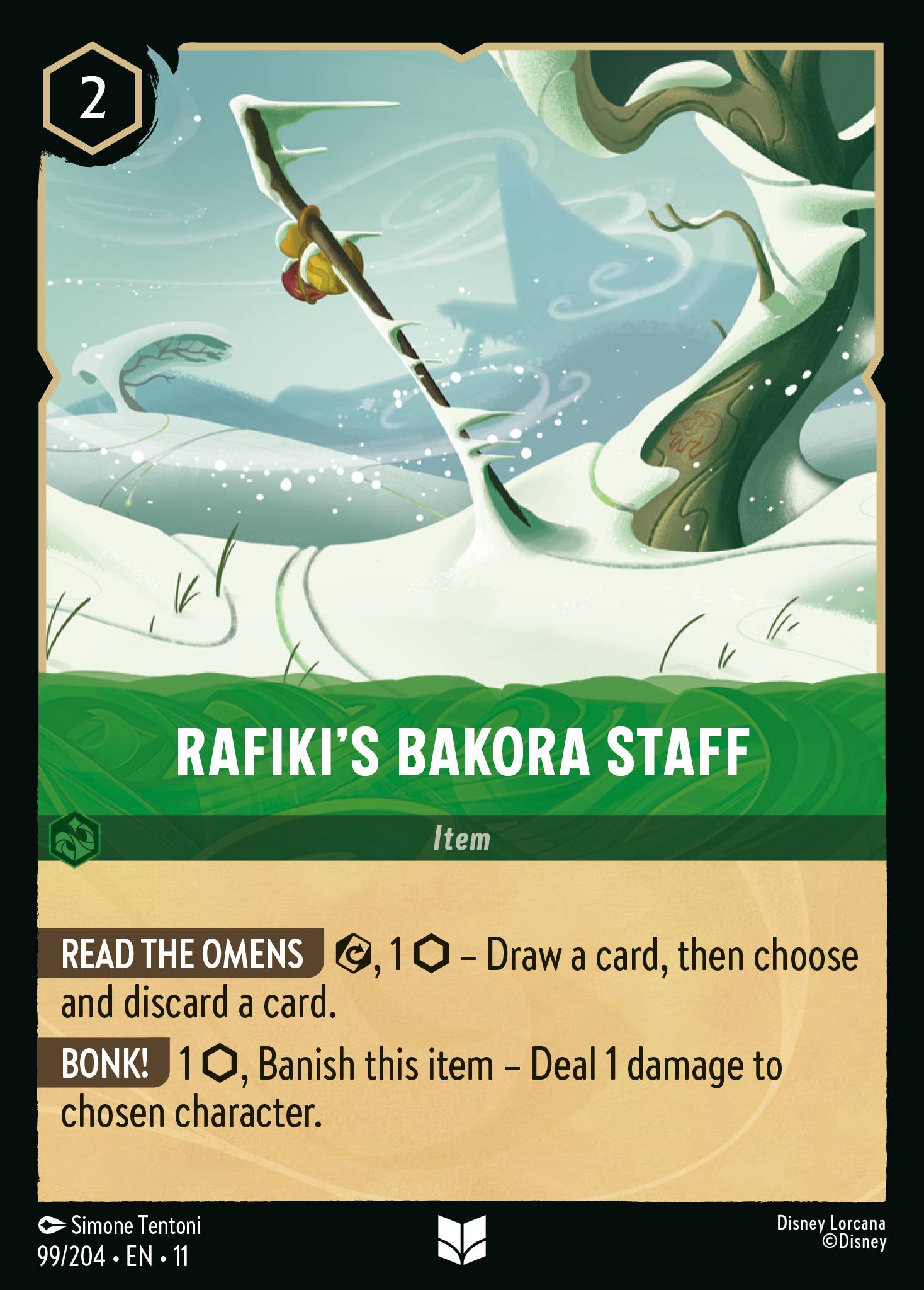 Rafiki's Bakora Staff - Uncommon Lorcana Card