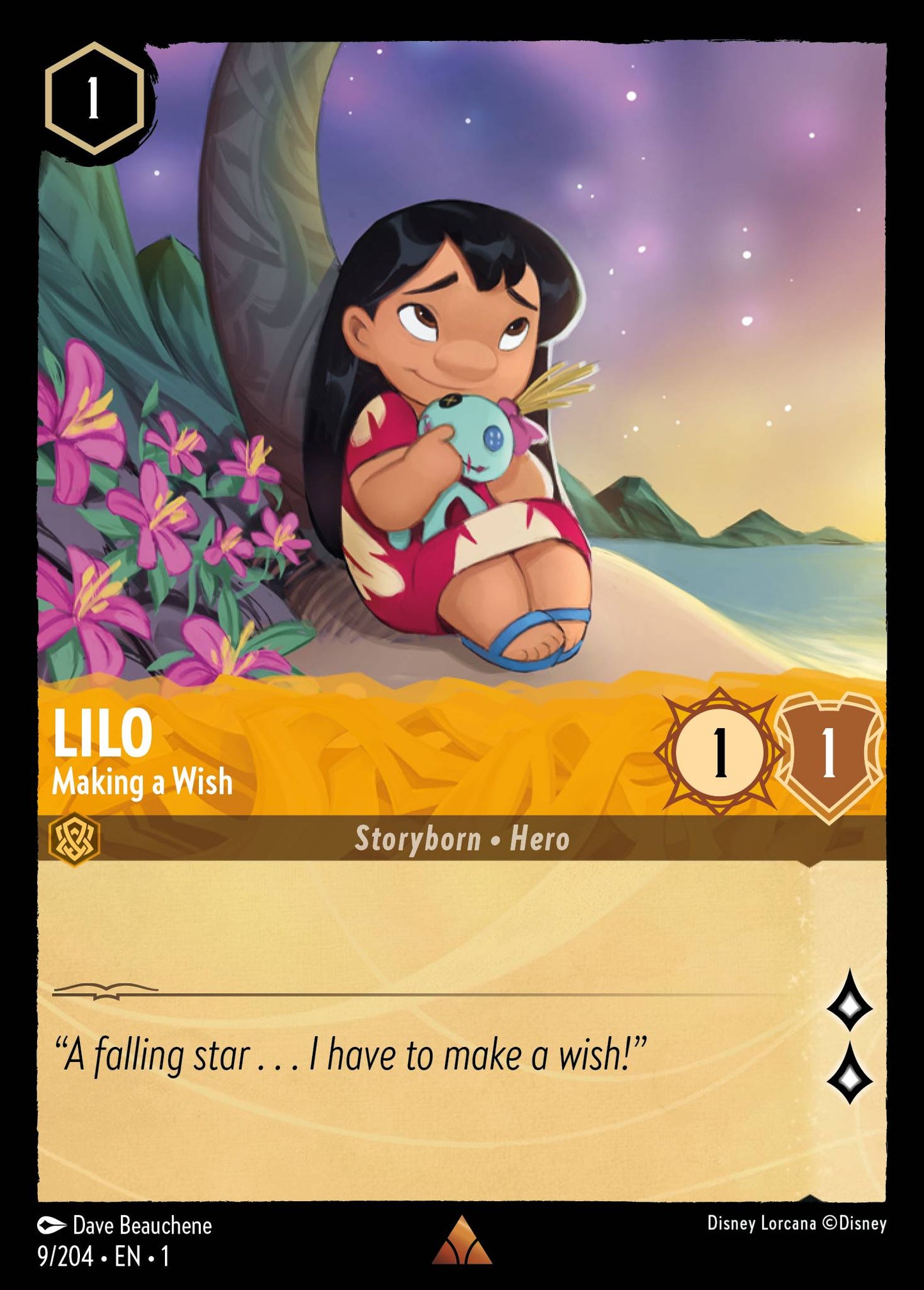 Lilo - Making a Wish - Rare Lorcana Card