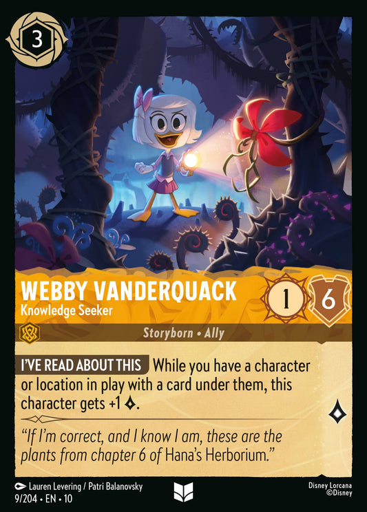 Webby Vanderquack - Knowledge Seeker - Uncommon Lorcana Card