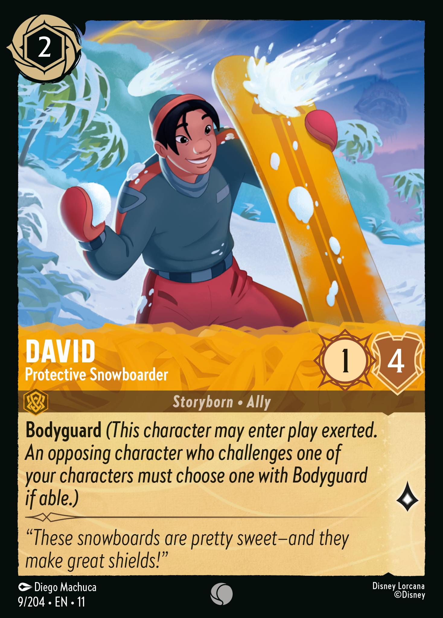 David - Protective Snowboarder - Common Lorcana Card