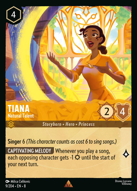 Tiana - Natural Talent - Rare Lorcana Card