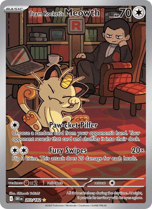 Team Rocket's Meowth - 203/182