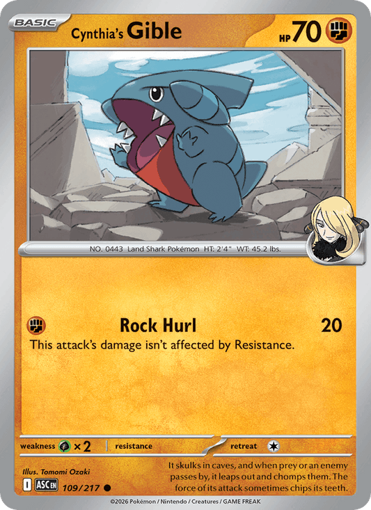 Cynthia's Gible (Poke Ball)