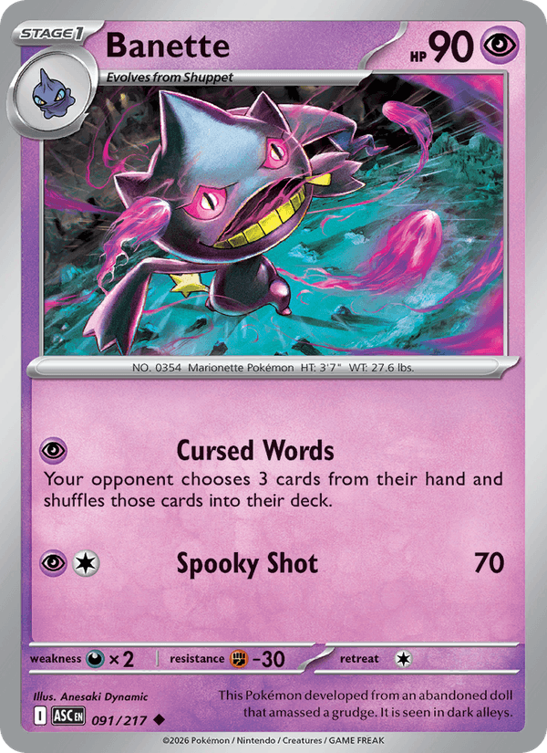 Banette - 091/217 (Energy Symbol Pattern)