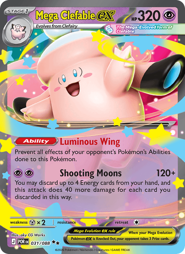 Mega Clefable ex - 031/088