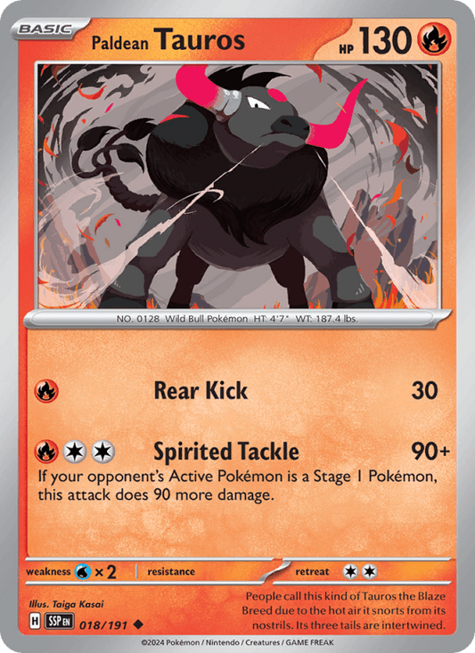 Paldean Tauros - 018/191