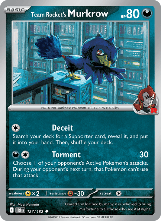 Team Rocket's Murkrow - 127/182